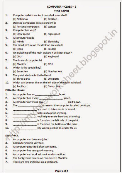 Downlaod Online Free Class Ii Test Paper