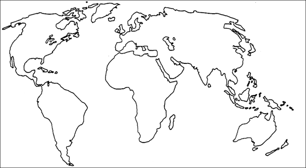 Earth Map Template