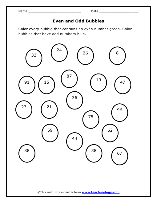 Even And Odd Number Worksheets Free Worksheets Library