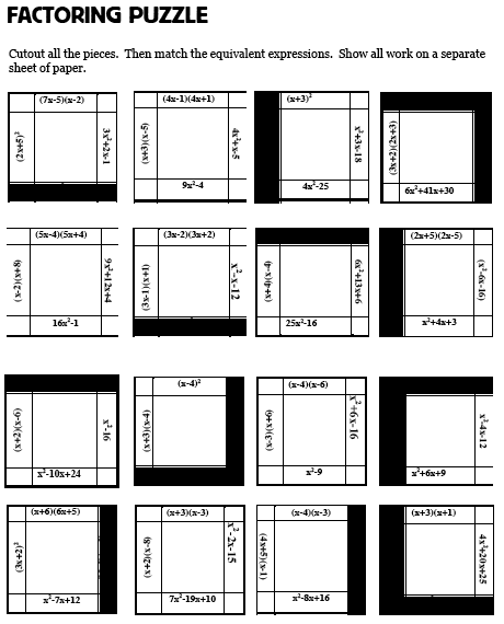 Factoring Puzzle