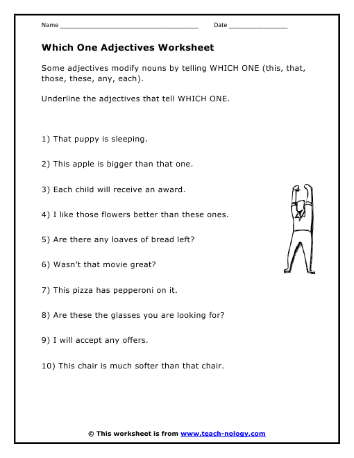 Free Adjectives Worksheets Free Worksheets Library