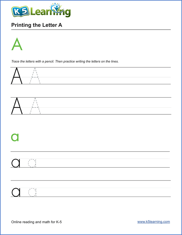 Free Preschool & Kindergarten Alphabet & Letters Worksheets