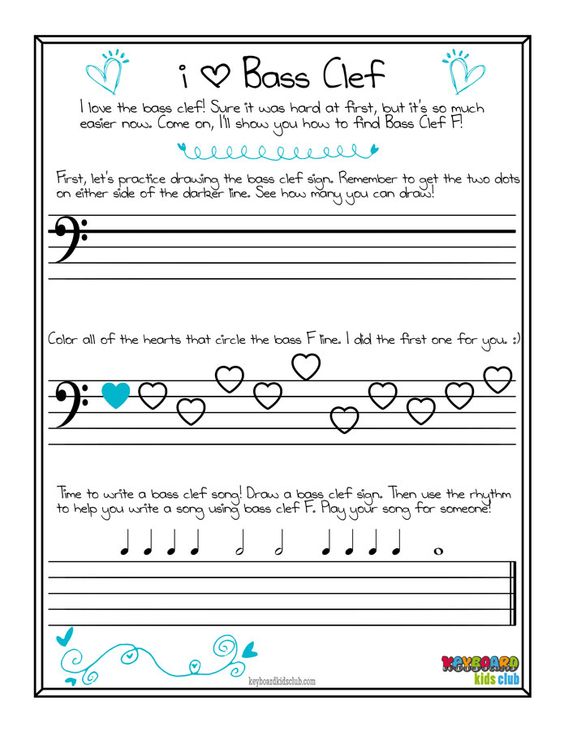Bass Clef Worksheets Pdf