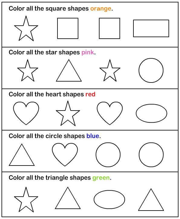 Free Printable Shapes Worksheets For Preschoolers
