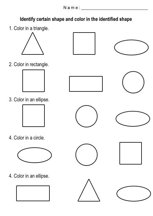 Free Shapes Worksheets