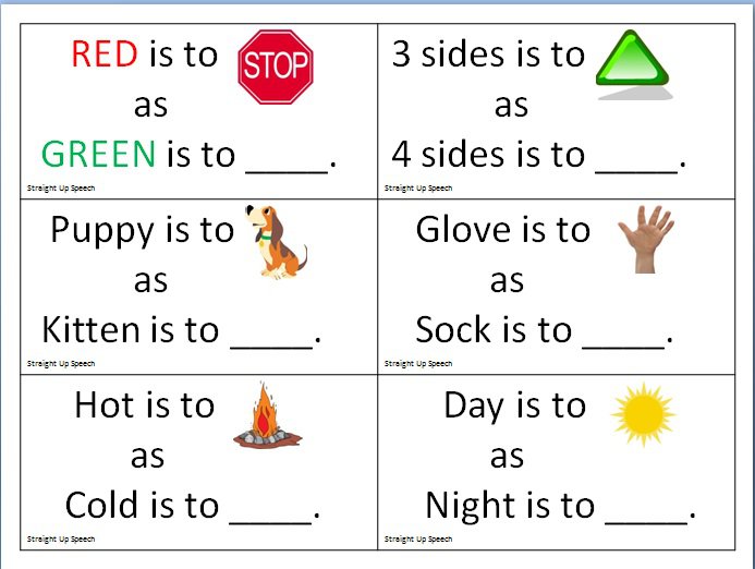 Free Worksheets Â» Picture Analogies Worksheet