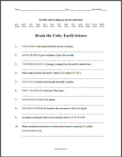 Grade 6 Science Worksheets Free Worksheets Library