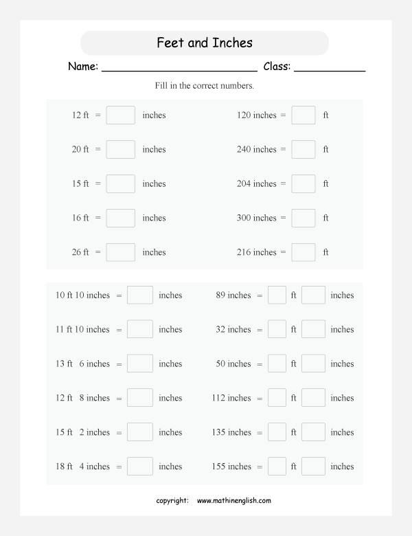 Great Grade 4 Or 5 Math Conversion Worksheet Based On Imperial