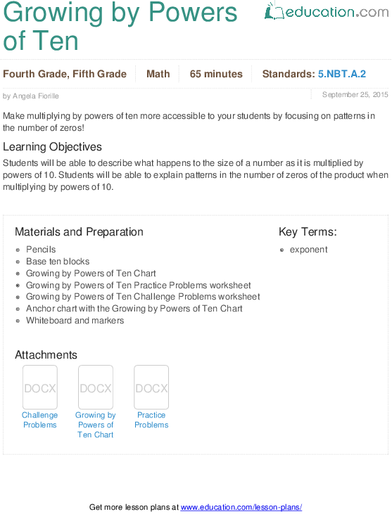 Growing By Powers Of Ten