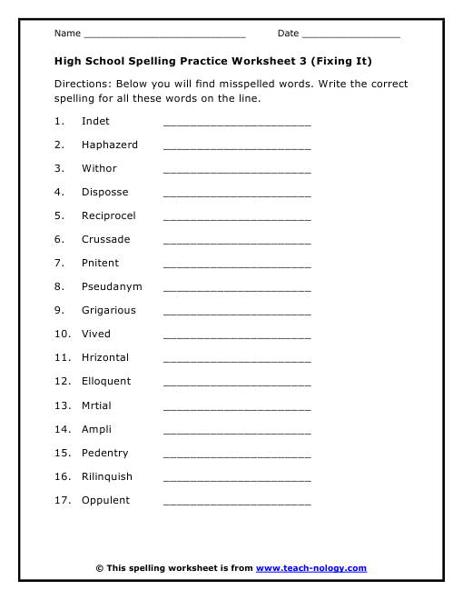 High School Language Arts Worksheets Free Worksheets Library