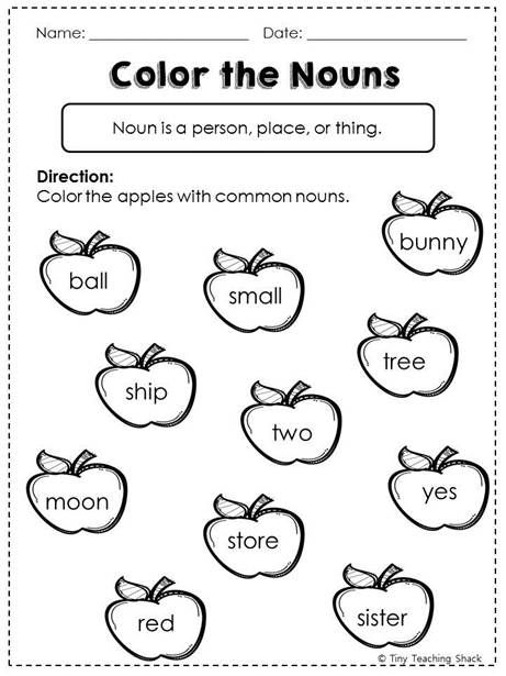 Image Result For Nouns Worksheets For Grade 1