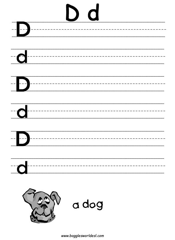 Letter D Worksheets  1