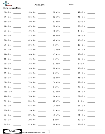 Math Drills Worksheets