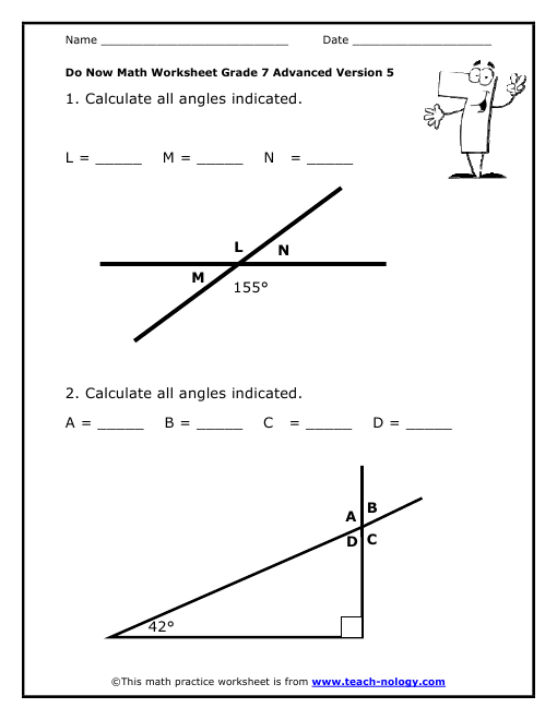 Math Grade 7 Worksheets Free Worksheets Library