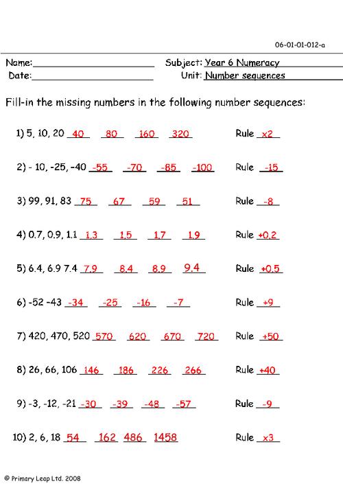 Math Sequencing Worksheets Free Worksheets Library
