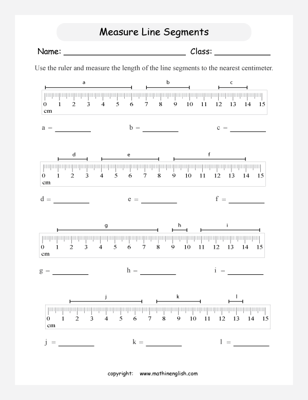 Measure The Length Of These Line Segments By Using A Printed Ruler