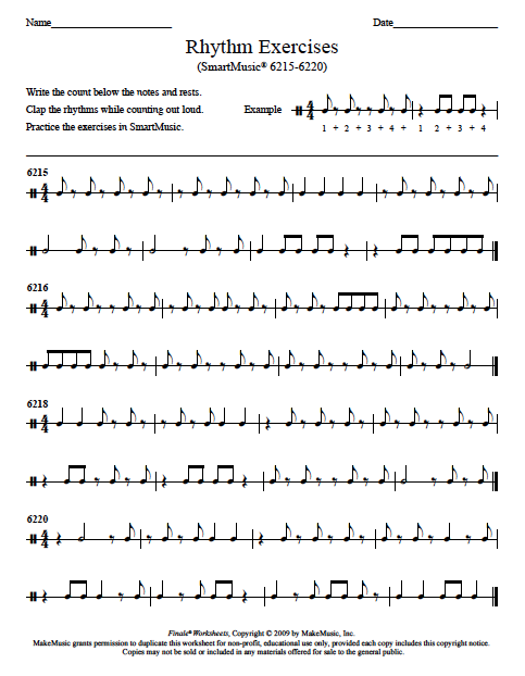 Music Theory Rhythm Worksheets Free Worksheets Library