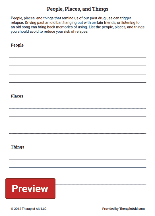 People, Places, And Things (worksheet)