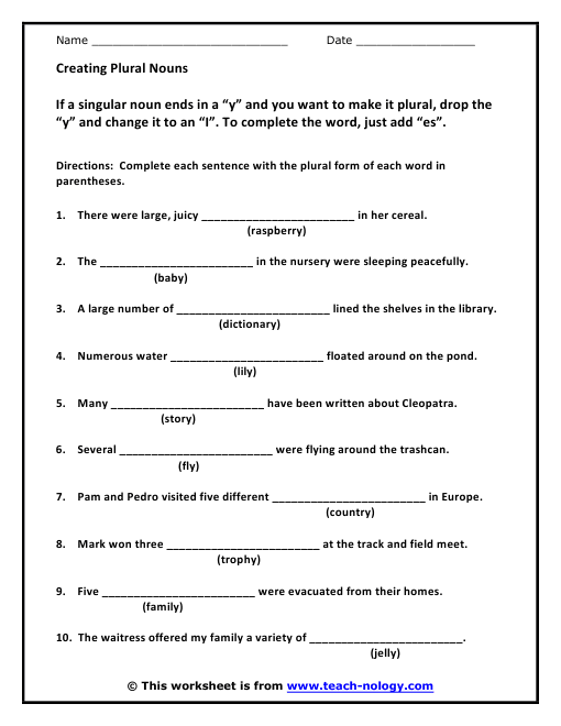 Plural Nouns