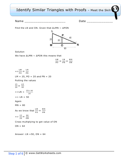 Proving Similar Triangles Worksheet Free Worksheets Library
