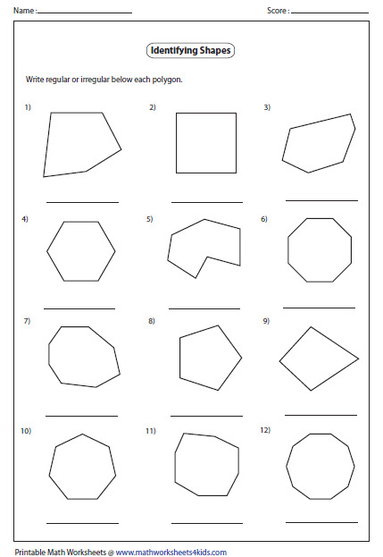 Regular And Irregular Polygons Worksheet Free Worksheets Library