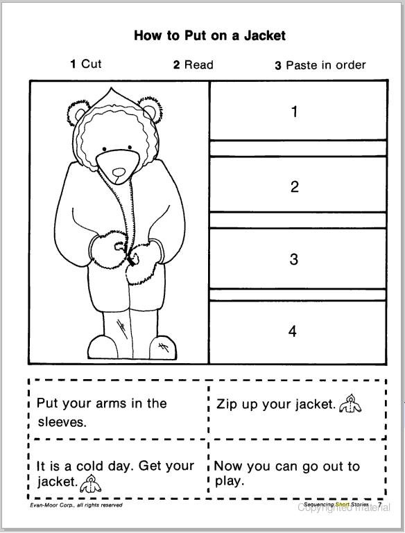 Sequence Worksheets For Kindergarten Free Worksheets Library