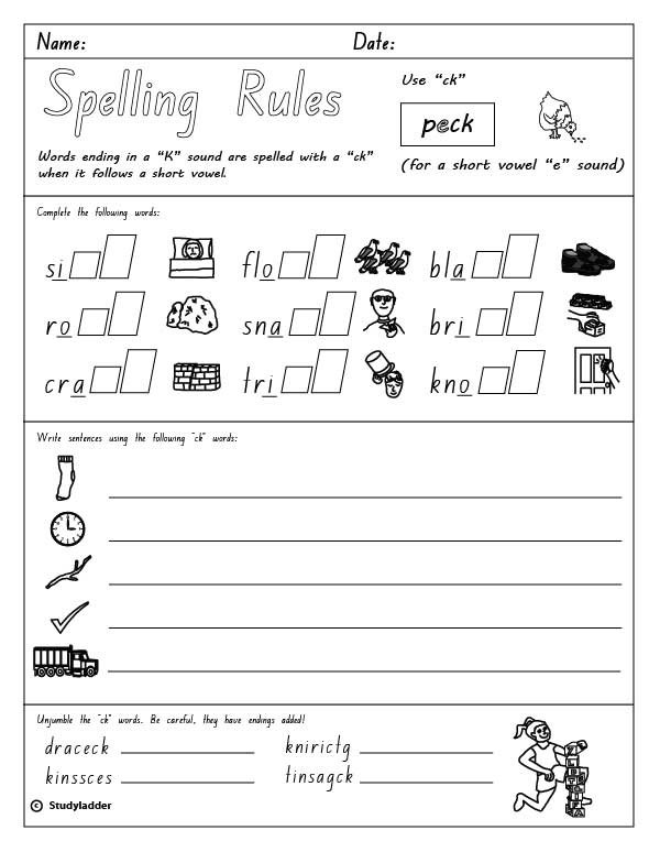 C K Ck Worksheets