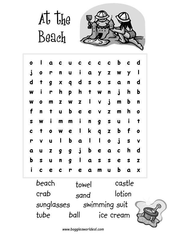 Summer Worksheets For Kids And Esl Teachers