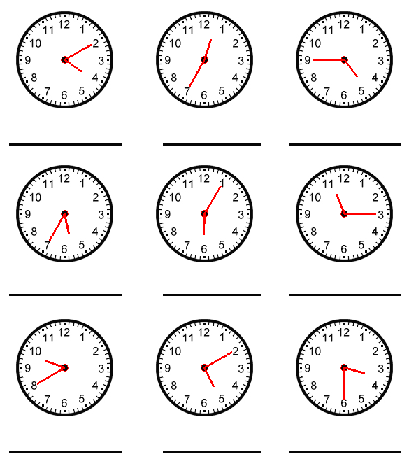 What Time Is It  5 Minute Intervals Worksheet