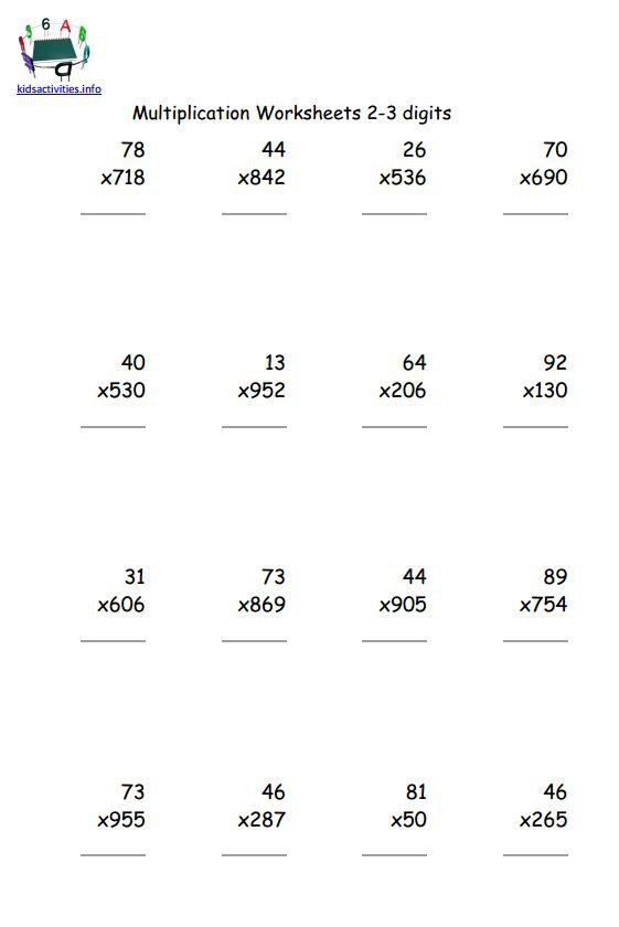 3 Digit Multiplication Worksheets Grade 3 Worksheets For All | Free ...