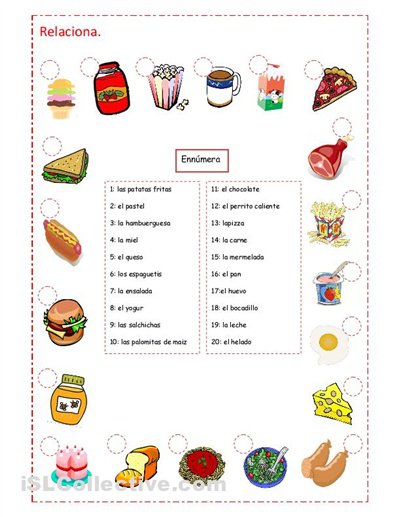 64 Best Food La Comida Images On Free Worksheets Samples