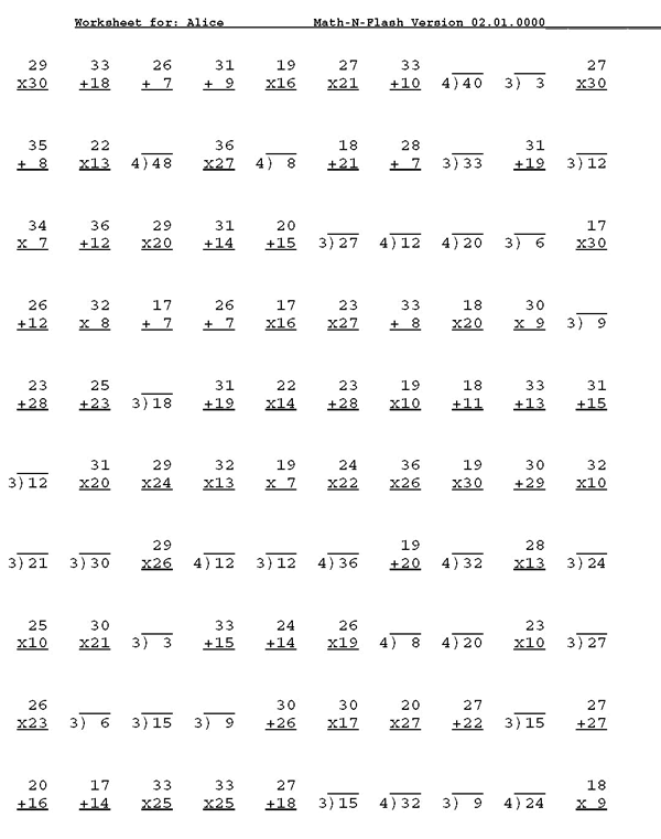 9th Grade Math Worksheet Worksheets For All