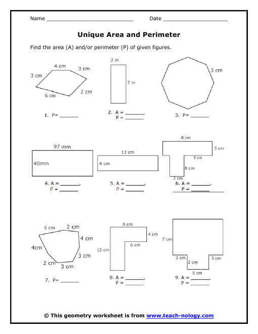 Area Of Polygons Worksheets Free