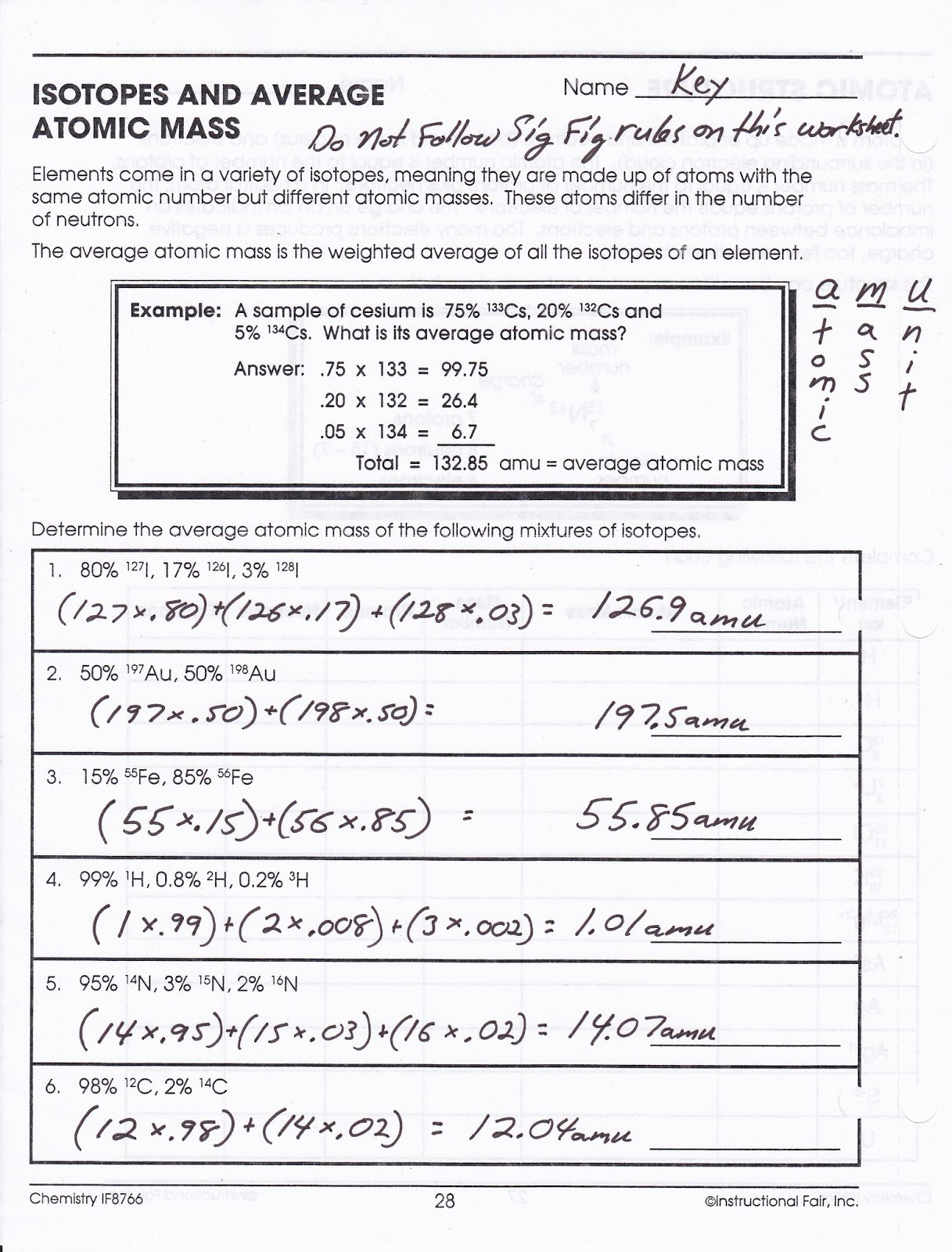 Average Atomic Mass Worksheet Virallyapp Printables, Atomic Mass