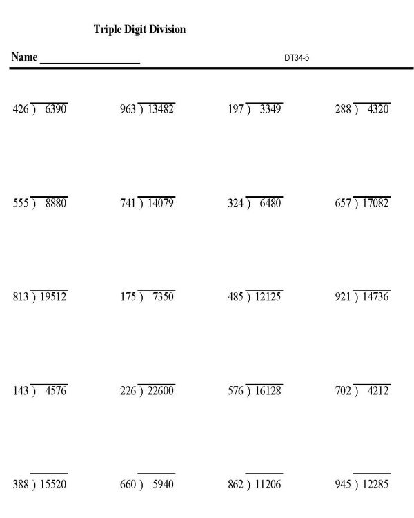Basic Division Worksheets Printable Worksheets For All