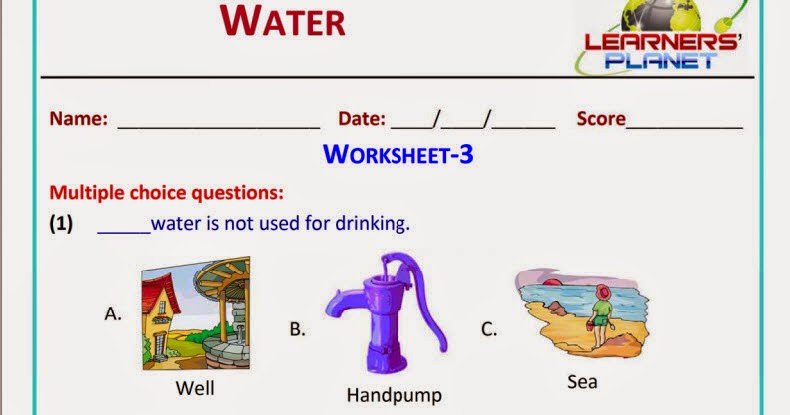 Cbse Class 2 Water Worksheets, Test Papers, Videos, Printable