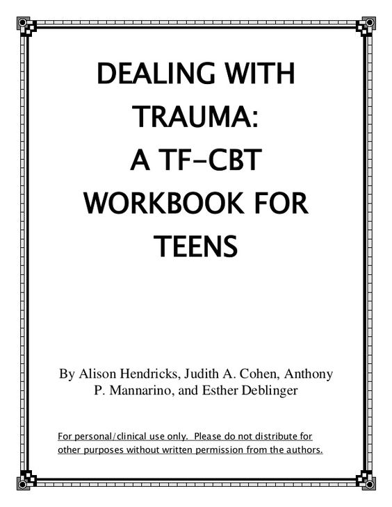 Cbt Worksheets For Teens  Dealing With Trauma A Tf Cbt Workbook