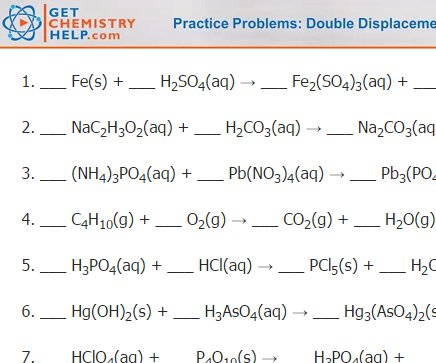 Chemistry Practice Problems  Balancing Chemical Equations