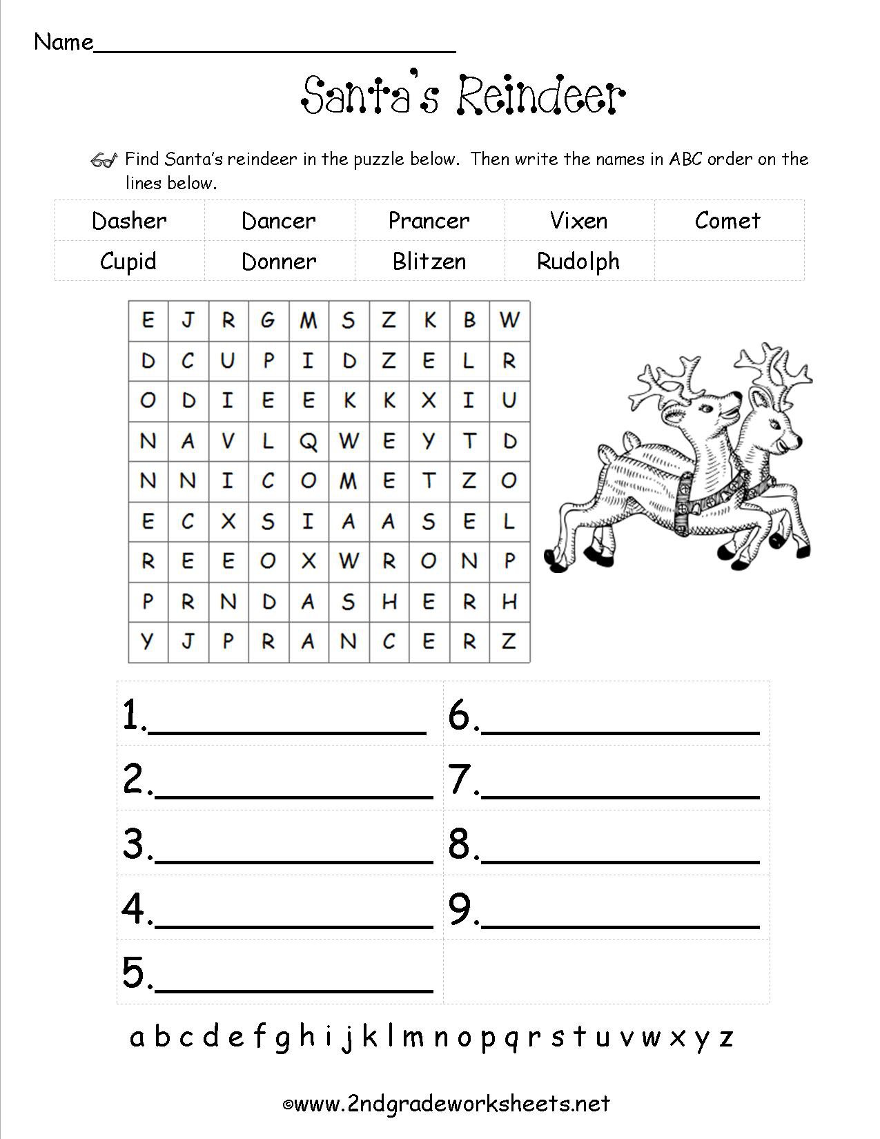 Christmas Worksheets Worksheets For All