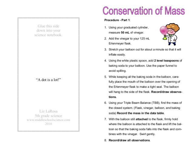 Law Of Conservation Worksheets