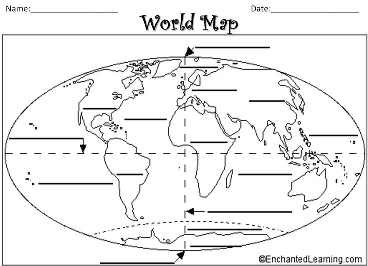 Continents And Oceans Worksheets Free