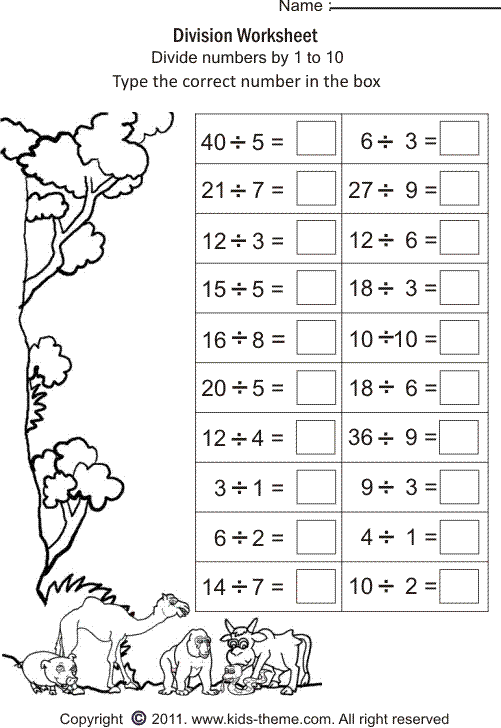 Division Worksheets