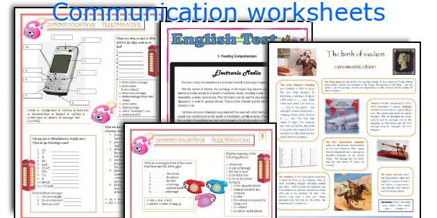English Teaching Worksheets  Communication Worksheets