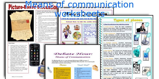 English Teaching Worksheets  Means Of Communication