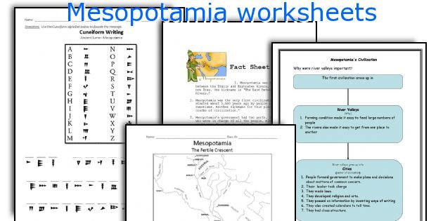English Teaching Worksheets  Mesopotamia