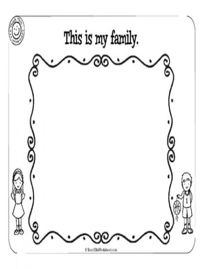Family Worksheets For Kindergarten Worksheets For All