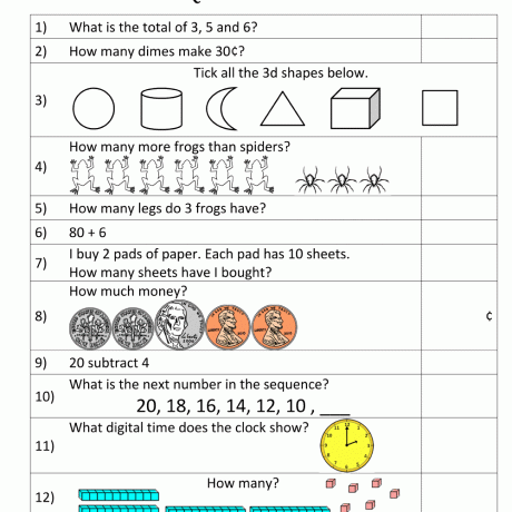 First Grade Mental Math Worksheets 7 Maths Australi