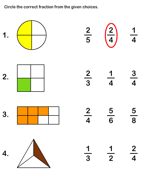 Fraction Math Worksheets