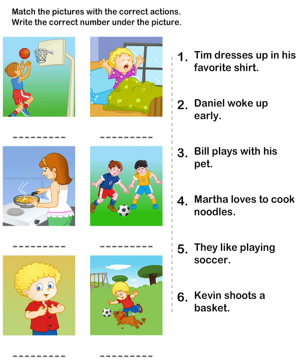 Free Printable Matching Worksheets For Kindergarten