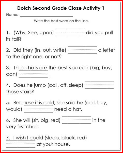 Free Printable Worksheets For 1st Grade Reading Comprehension